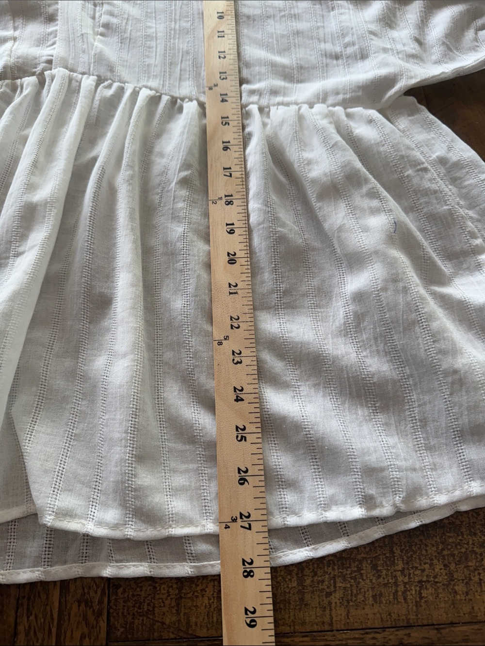 Like Love Boho Lace-Trim Peasant Top - White Sz 1X - Picture 5 of 5
